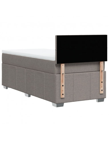 Giroletto a Molle con Materasso Tortora 80x200 cm inTessuto