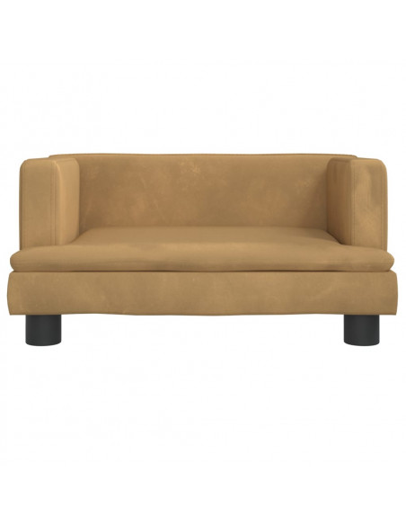 Divano per Bambini Marrone 60x40x30 cm in Velluto