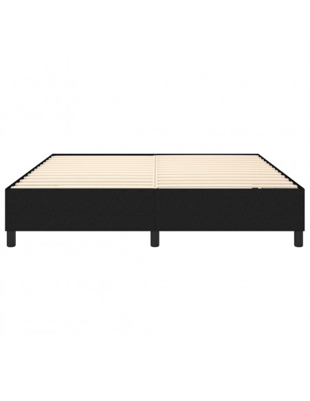Giroletto a Molle Nero 160x200 cm in Tessuto