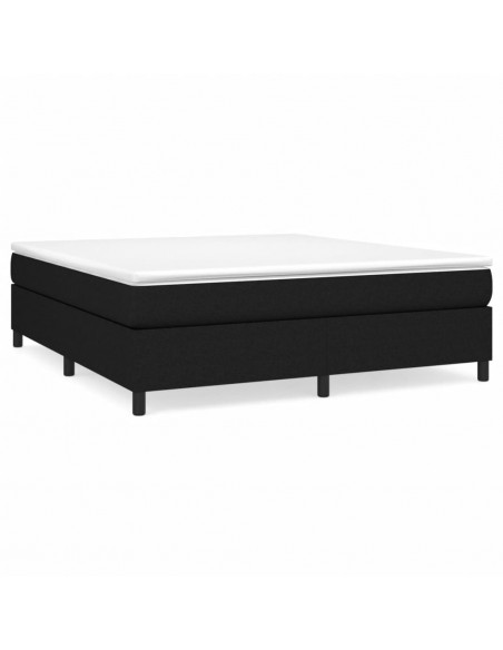 Giroletto a Molle Nero 160x200 cm in Tessuto