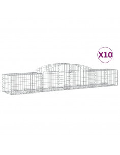 Cesti Gabbioni ad Arco 10 pz 300x30x40/60 cm Ferro Zincato 2