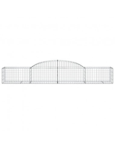 Cesti Gabbioni ad Arco 10 pz 300x30x40/60 cm Ferro Zincato