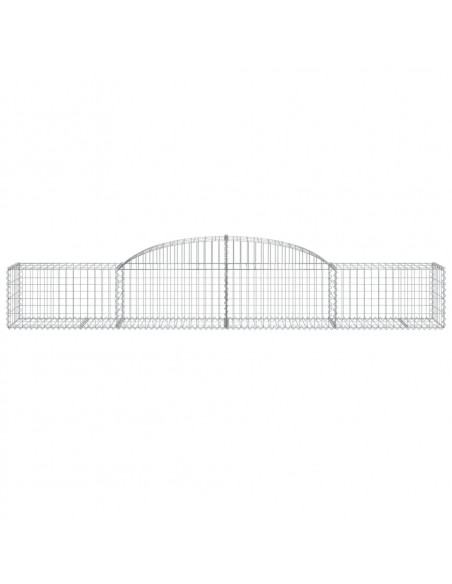 Cesti Gabbioni ad Arco 10 pz 300x30x40/60 cm Ferro Zincato
