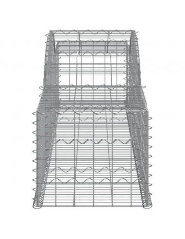Cesti Gabbioni ad Arco 10 pz 300x30x40/60 cm Ferro Zincato