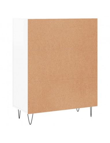 Credenza 69,5x34x90 cm in Legno Multistrato Bianco Lucido