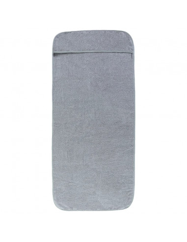 Asciugamani da Spiaggia 2 pz Grigi 60x135 cm Tessuto 400 GSM