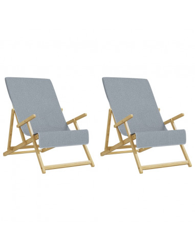 Asciugamani da Spiaggia 2 pz Grigi 60x135 cm Tessuto 400 GSM