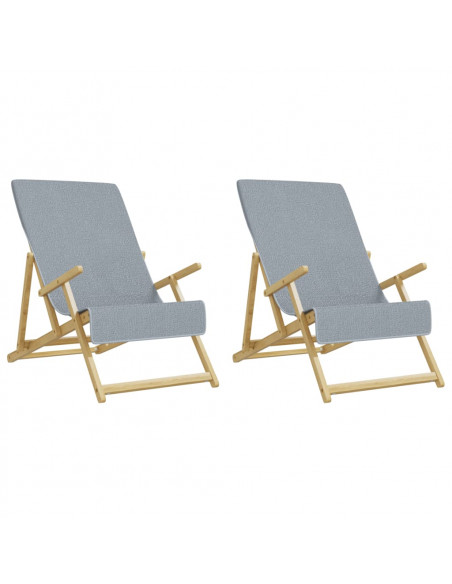 Asciugamani da Spiaggia 2 pz Grigi 60x135 cm Tessuto 400 GSM