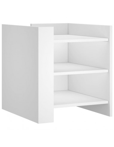 Comodino Bianco 45x50x50 cm in Truciolato