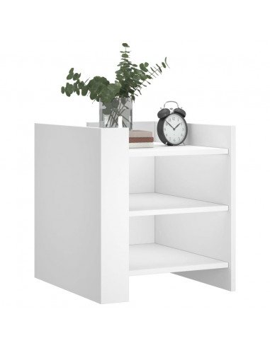 Comodino Bianco 45x50x50 cm in Truciolato