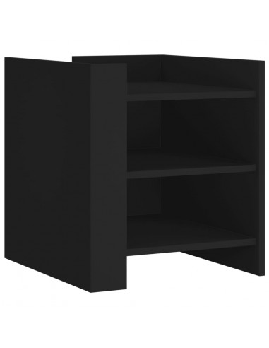 Comodino Nero 45x50x50 cm in Legno Multistrato