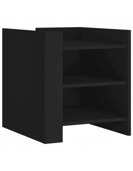 Comodino Nero 45x50x50 cm in Legno Multistrato