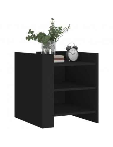 Comodino Nero 45x50x50 cm in Legno Multistrato