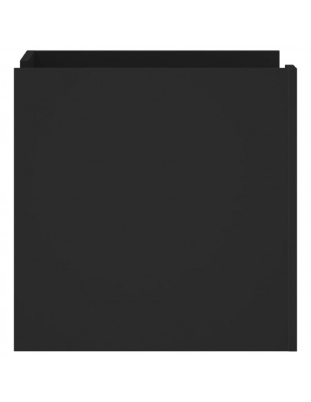 Comodino Nero 45x50x50 cm in Legno Multistrato