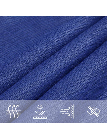 Vela Parasole 160 g/m² Rettangolare Blu 3x4 m in HDPE