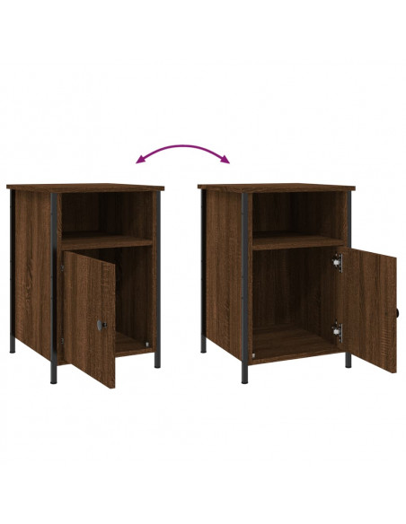 Comodini Rovere Marrone 2 pz 40x42x60 cm Legno Multistrato