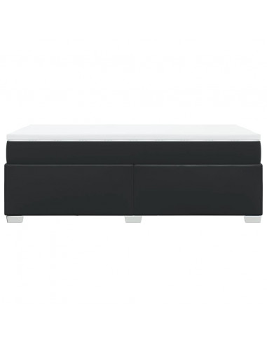 Giroletto a Molle con Materasso Nero 80x200 cm in Similpelle