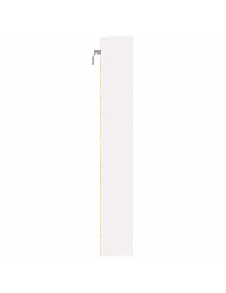 Armadietto con Vetrina Bianco 80x8,5x58 cm Legno Multistrato