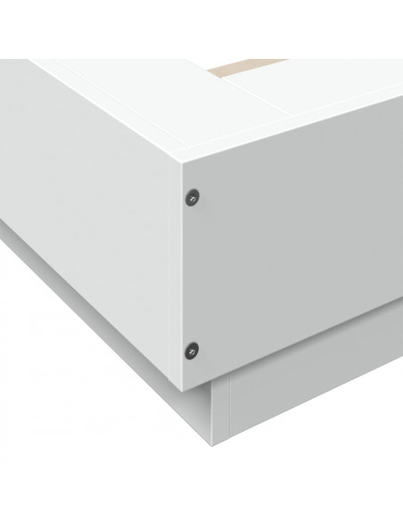 Giroletto con Luci LED Bianco 200x200 cm in Legno Multistrato