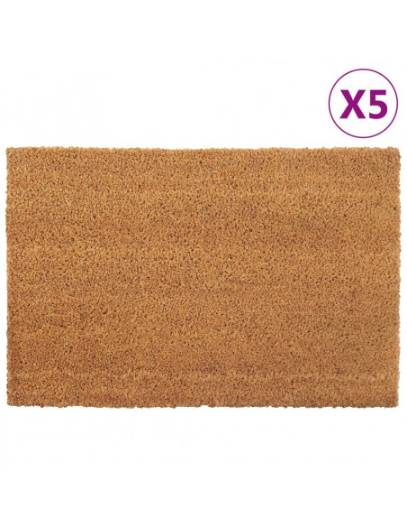 Zerbini 5 pz Naturale 40x60 cm in Fibra di Cocco
