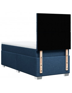 Giroletto a Molle con Materasso Blu 90x190 cm in Tessuto