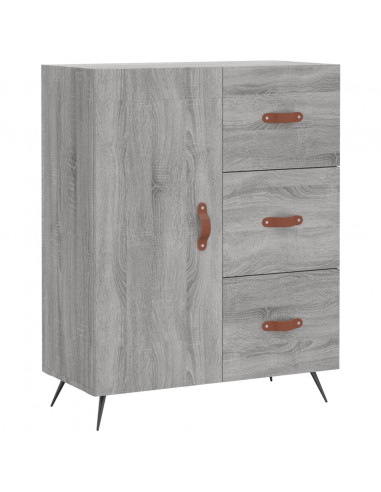 Credenza Grigio Sonoma 69,5x34x180 cm in Legno Multistrato