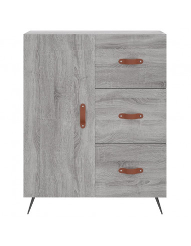 Credenza Grigio Sonoma 69,5x34x180 cm in Legno Multistrato