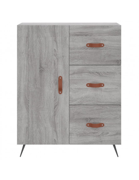 Credenza Grigio Sonoma 69,5x34x180 cm in Legno Multistrato