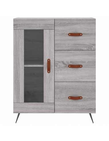 Credenza Grigio Sonoma 69,5x34x180 cm in Legno Multistrato