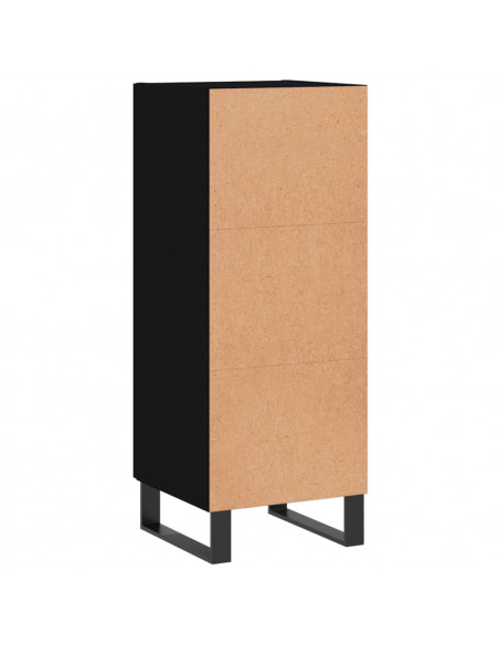 Credenza Nero 34,5x34x90 cm in Legno Multistrato