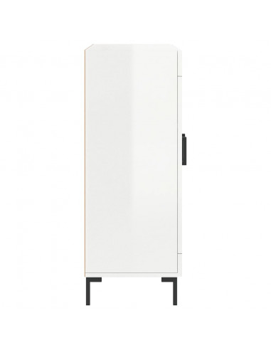 Credenza 69,5x34x90 cm in Legno Multistrato Bianco Lucido
