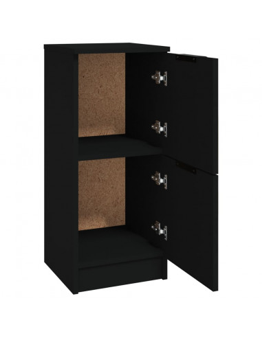Credenze 2 pz Nere 30x30x70 cm in Legno Multistrato