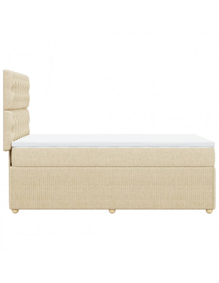 Giroletto a Molle con Materasso Crema 90x200 cm inTessuto