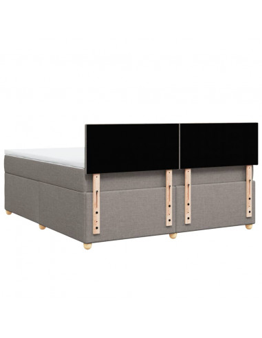 Giroletto a Molle con Materasso Tortora 180x200 cm in Tessuto