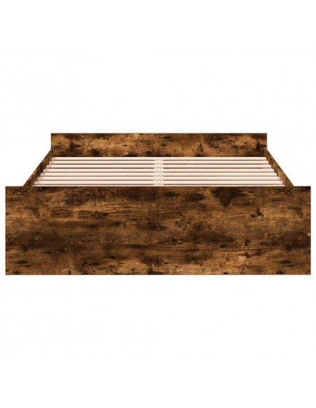 Giroletto con Cassetti Rovere Fumo 120x200 cm Legno Multistrato