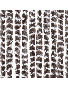 Zanzariera Marrone e Bianco 100x220 cm Ciniglia