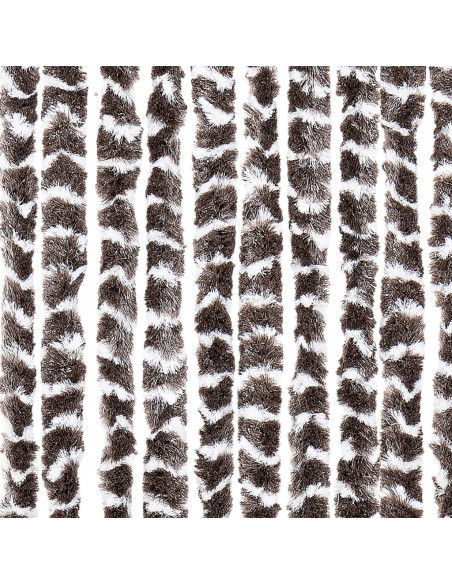 Zanzariera Marrone e Bianco 100x220 cm Ciniglia