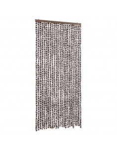 Zanzariera Marrone e Bianco 100x220 cm Ciniglia 2