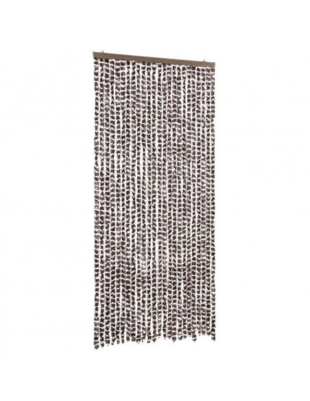 Zanzariera Marrone e Bianco 100x220 cm Ciniglia