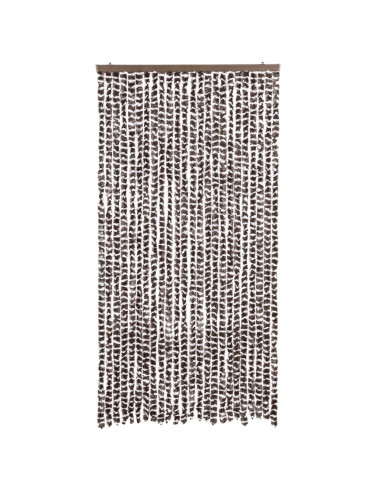 Zanzariera Marrone e Bianco 100x220 cm Ciniglia
