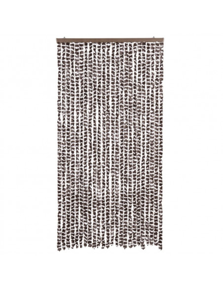 Zanzariera Marrone e Bianco 100x220 cm Ciniglia