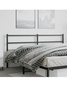 Testiera in Metallo Nero 180 cm