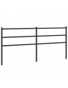 Testiera in Metallo Nero 180 cm 2