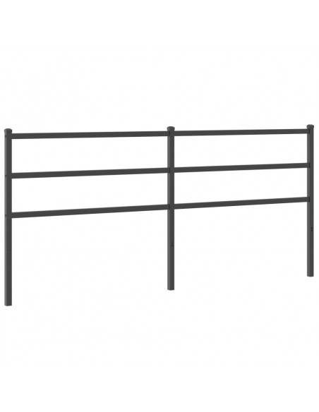 Testiera in Metallo Nero 180 cm