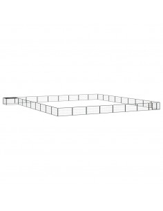 Box Cani 36 Pannelli Nero 100x50 cm Acciaio Verniciato Polvere 2