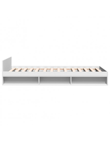 Giroletto con Cassetto Bianco 90x190 cm in Legno Multistrato