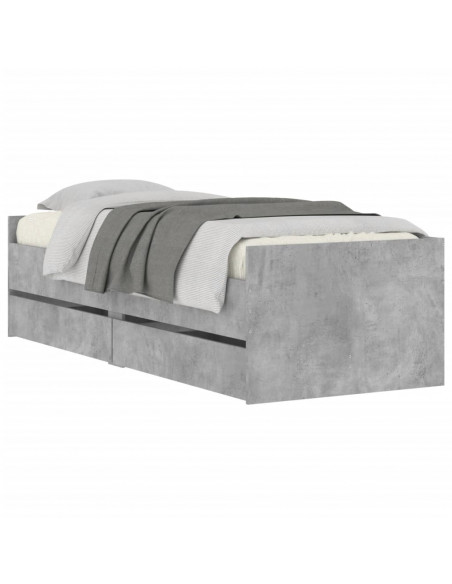 Giroletto con Cassetti Grigio Cemento 90x200 cm