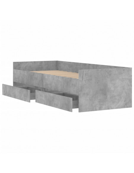 Giroletto con Cassetti Grigio Cemento 90x200 cm
