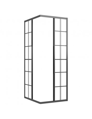 Cabina Doccia ESG Smerigliato 80x70x180 cm Nera