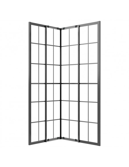 Cabina Doccia ESG Smerigliato 80x70x180 cm Nera